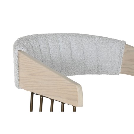 Sedia da Sala da Pranzo Home ESPRIT Grigio Poliestere Legno 51 x 55 x