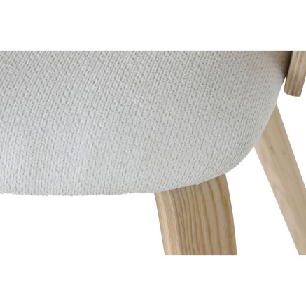 Chaise de Salle à Manger Home ESPRIT Blanc Polyester Bois 60 x 57,5 x 2