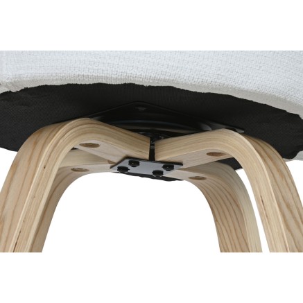 Stool Home ESPRIT White Wood 58 x 56 x 86 cm 2