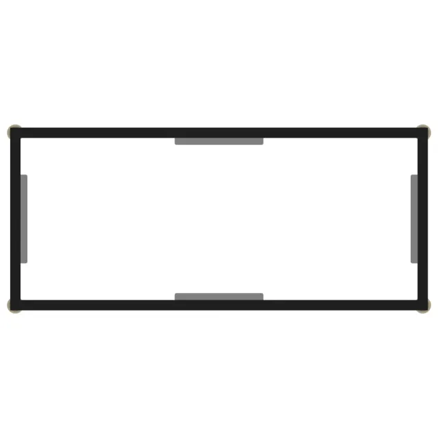 Table console Transparent 80x35x75 cm Verre trempé