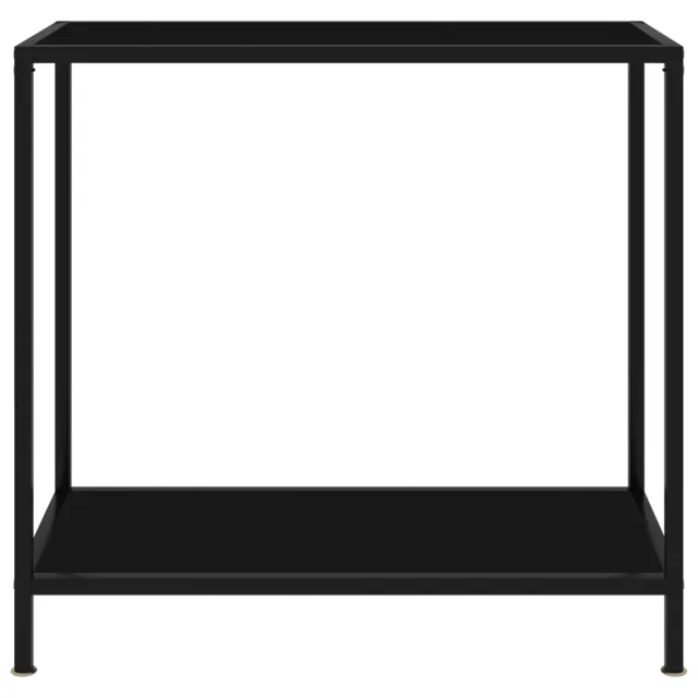 Table console Noir 80x35x75 cm Verre trempé