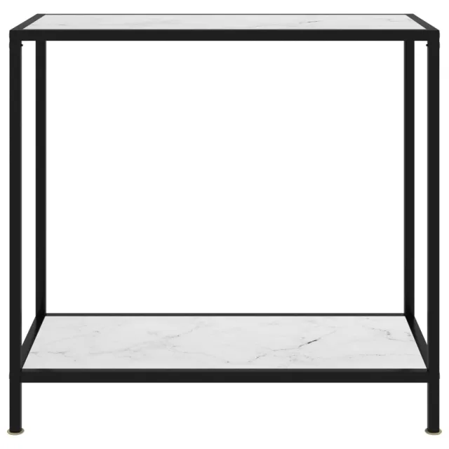 Table console Blanc 80x35x75 cm Verre trempé