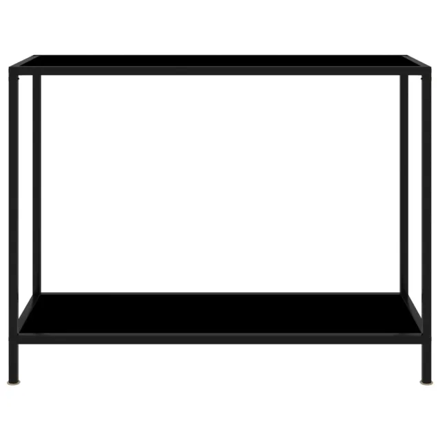 Table console Noir 100x35x75 cm Verre trempé