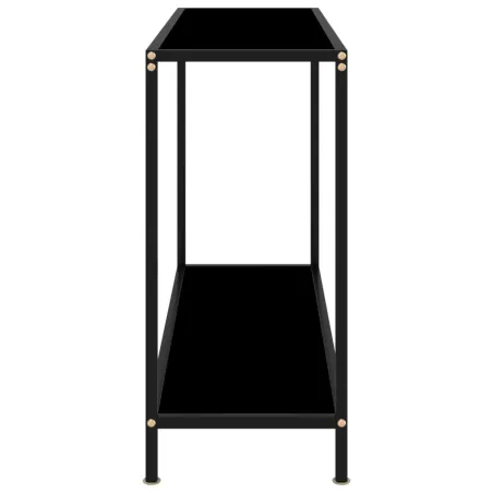 Table console Noir 100x35x75 cm Verre trempé