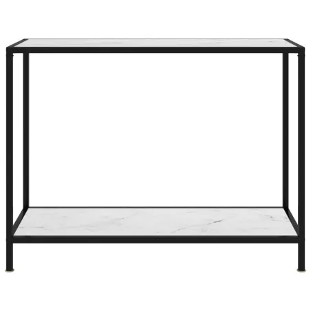 Table console Blanc 100x35x75 cm Verre trempé