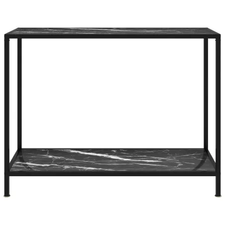 Table console Noir 100x35x75 cm Verre trempé