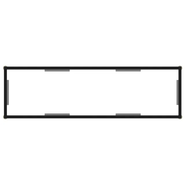 Table console Transparent 120x35x75 cm Verre trempé