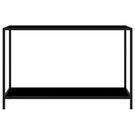 Table console Noir 120x35x75 cm Verre trempé 2