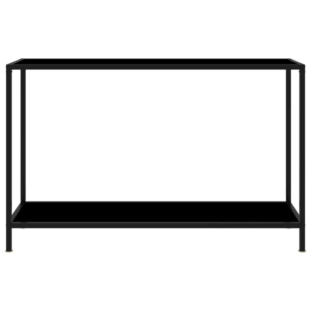 Table console Noir 120x35x75 cm Verre trempé