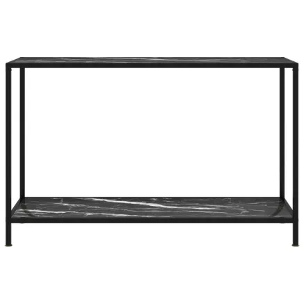 Table console Noir 120x35x75 cm Verre trempé 2