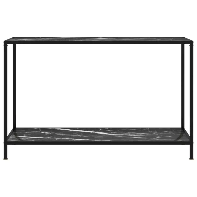 Table console Noir 120x35x75 cm Verre trempé