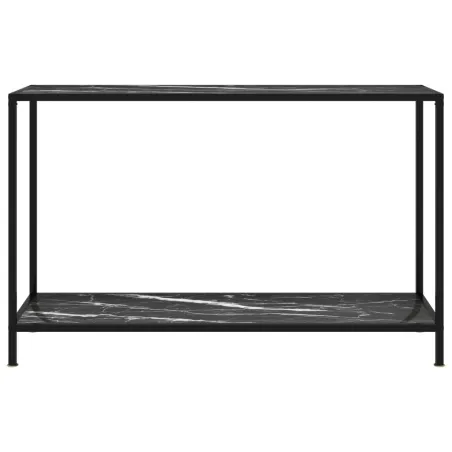Table console Noir 120x35x75 cm Verre trempé