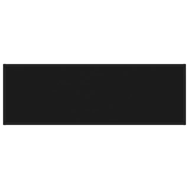 Meuble TV noir avec verre noir 120x40x40 cm