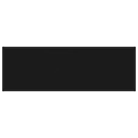 Meuble TV noir avec verre noir 120x40x40 cm