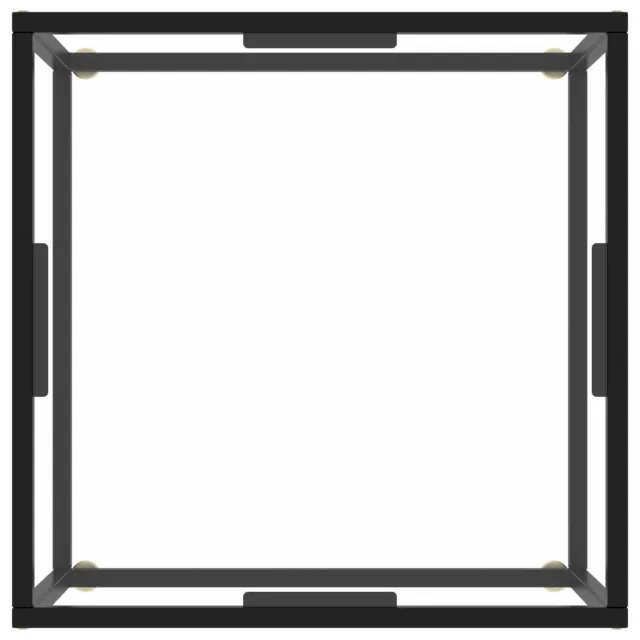 Table basse Noir avec verre trempé 60x60x35 cm