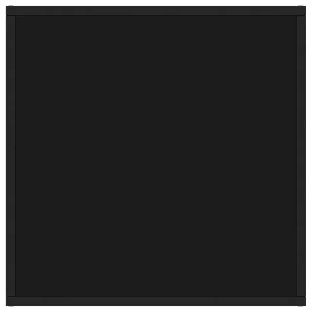 Table basse Noir avec verre noir 60x60x35 cm