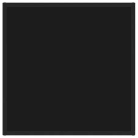 Table basse Noir avec verre noir 60x60x35 cm