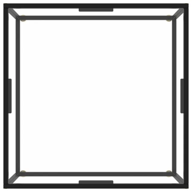 Table basse Noir avec verre trempé 80x80x35 cm