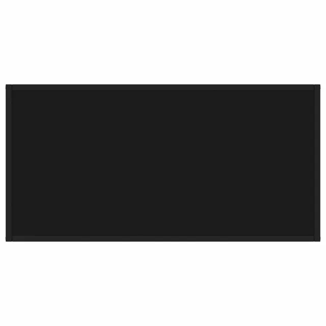 Table basse Noir avec verre noir 100x50x35 cm