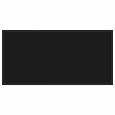 Table basse Noir avec verre noir 100x50x35 cm