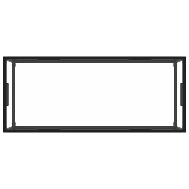 Table basse Noir avec verre trempé 120x60x35 cm