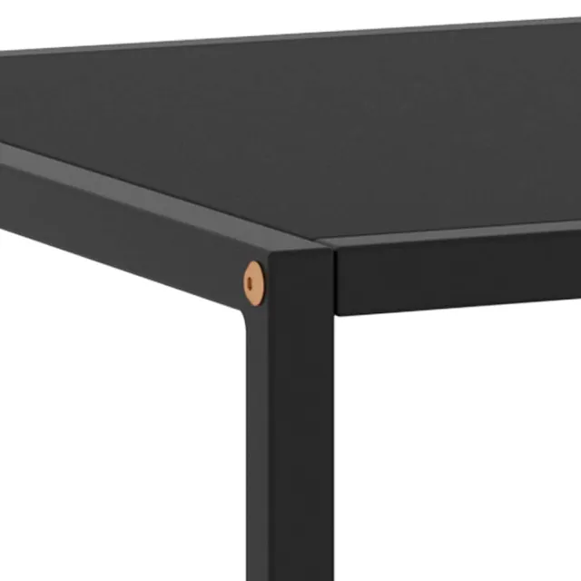 Table basse Noir avec verre noir 120x60x35 cm