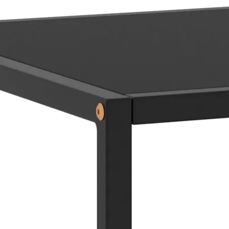Table basse Noir avec verre noir 120x60x35 cm