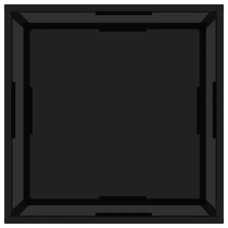 Table basse Noir 60x60x35 cm Verre trempé