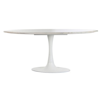 Dining Table Home ESPRIT White Metal Marble 180 x 100 x 76 cm