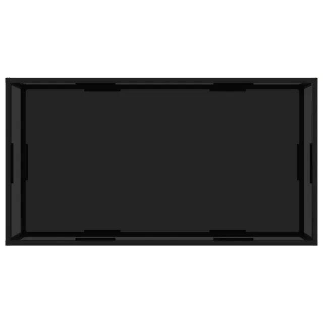 Table basse Noir 120x60x35 cm Verre trempé