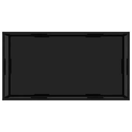 Table basse Noir 120x60x35 cm Verre trempé