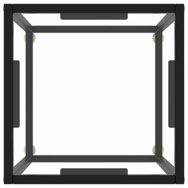 Table basse Noir avec verre trempé 40x40x50 cm