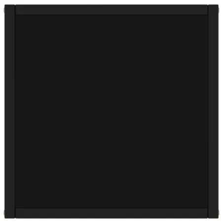 Table basse Noir avec verre noir 40x40x50 cm