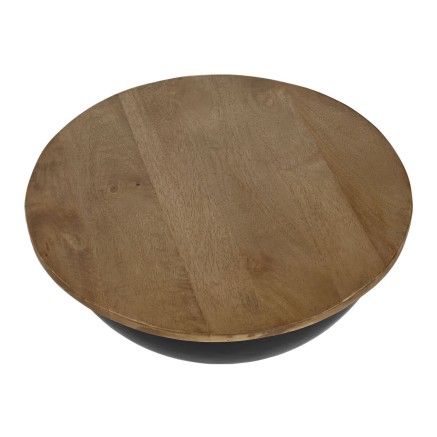 Jeu de 2 tables Home ESPRIT Métal Bois de manguier 60 x 60 x 28 cm 2