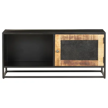 Meuble TV 90x30x40 cm Bois de manguier brut 2