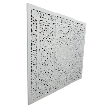 Kopfende des Betts Home ESPRIT Weiß natürlich Holz MDF 180 x 3,5 x 1