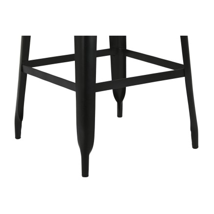Taburete Home ESPRIT Marrón Negro Madera Metal 34 x 33 x 77 cm 2