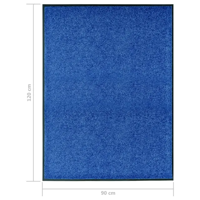 Paillasson lavable Bleu 90x120 cm