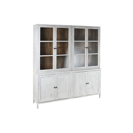 Stand Espositore Home ESPRIT Bianco Cristallo Legno di mango 200 x 45
