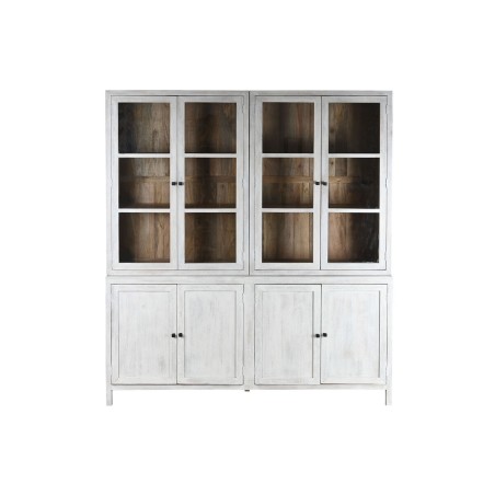 Stand Espositore Home ESPRIT Bianco Cristallo Legno di mango 200 x 45
