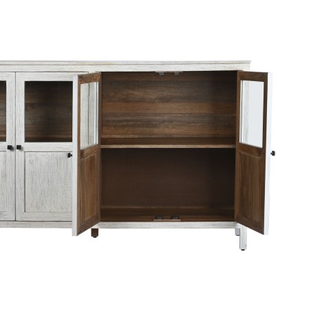 Dressoir Home ESPRIT Wit Kristal Mangohout 175 x 45,2 x 105 cm