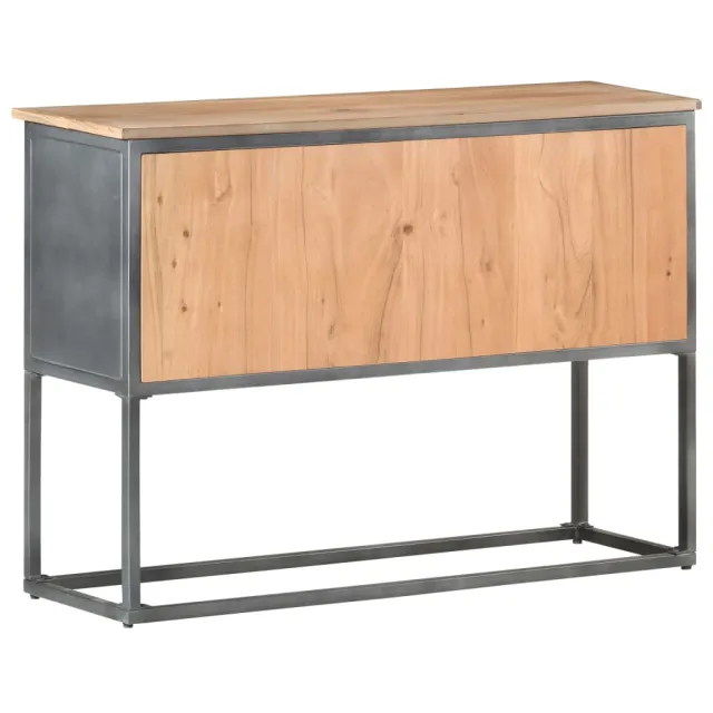 Buffet Gris 100x30x70 cm Bois d'acacia massif