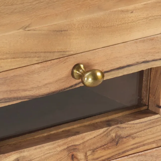 Meuble TV 110x30x40 cm Bois d'acacia massif