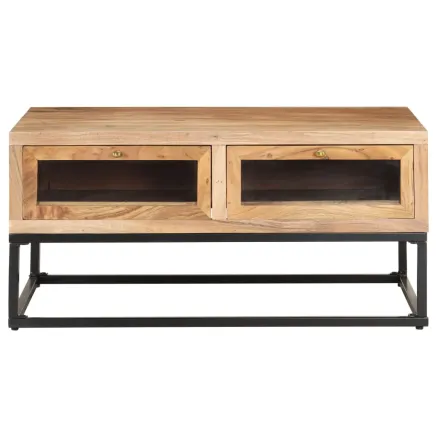 Table basse 90x60x40 cm Bois d'acacia massif 2