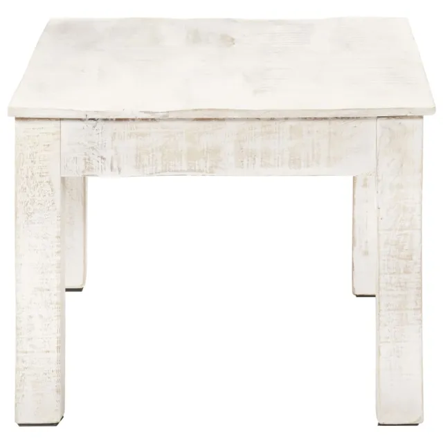 Table basse Blanc 110x60x45 cm Bois de manguier massif