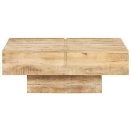 Table basse 80x80x28 cm Bois de manguier massif 2