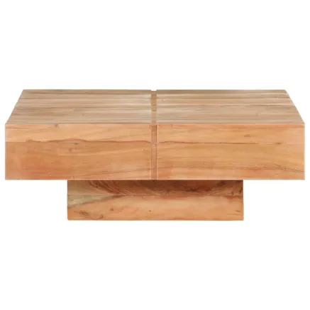 Table basse 80x80x28 cm Bois d'acacia massif 2