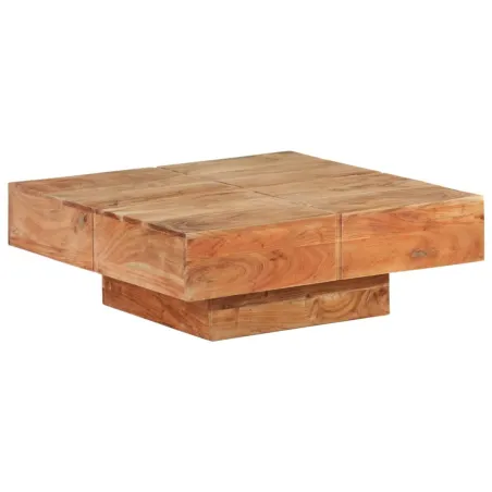 Table basse 80x80x28 cm Bois d'acacia massif