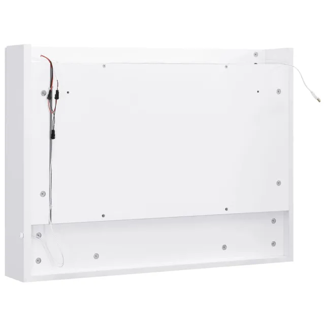 Armoire à miroir de salle de bain LED Blanc 80x15x60 cm MDF