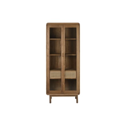 Présentoir Home ESPRIT Verre Teck 80 x 45 x 190 cm 2